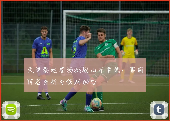 天津泰达客场挑战山东鲁能，赛前阵容分析与伤病动态